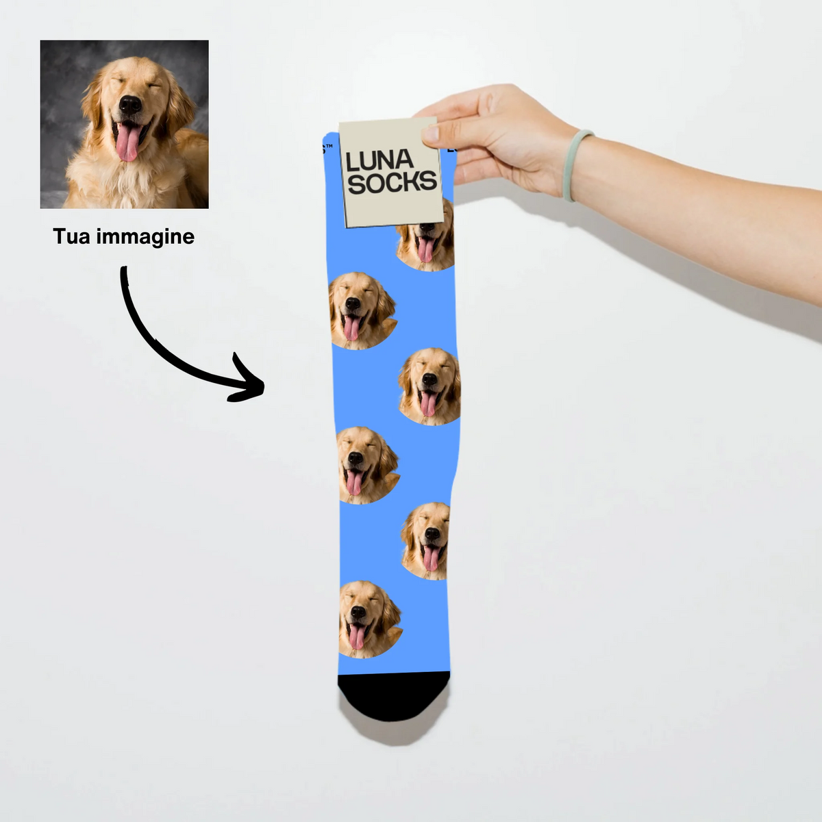 Calzini personalizzati con il tuo cane